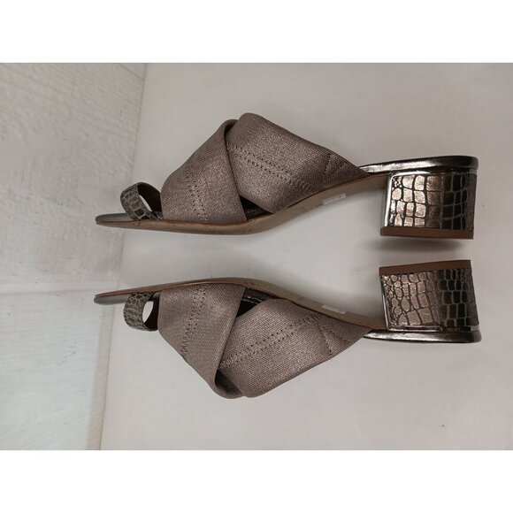 Donald J Pliner Toto Womens 8.5 M Gold Metallic Strappy Sandals Toe Ring Slip On - Picture 5 of 9